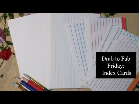 Drab to Fab Friday - Index Cards