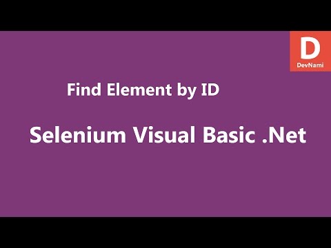 Selenium Visual Basic Net Find Element by ID
