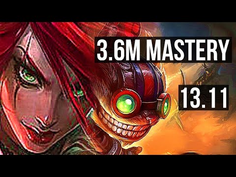 KATA vs ZIGGS (MID) | 3.6M mastery, 10 solo kills, 600+ games, Dominating | KR Grandmaster | 13.11