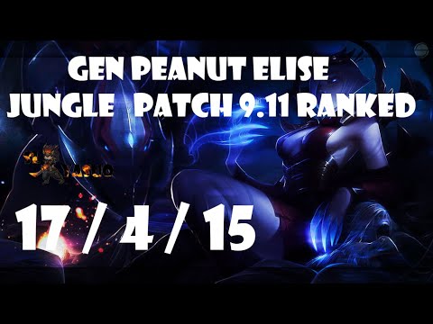 League of Legends | Gen Peanut ELISE Highlights | Jungle - Patch 9.11 Ranked