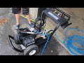 NorthStar Pressure Washer, 230v 3000psi, 2.5 gpm. item number 1571103, testing larger orphis tips!