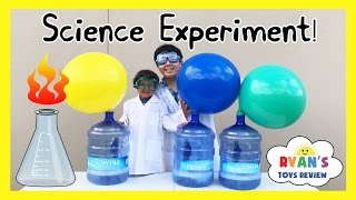 BLOWING UP GIANT BALLOON Baking Soda and Vinegar E
