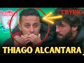 Thiago Alcântara in tears after suffering an injury in the warm up