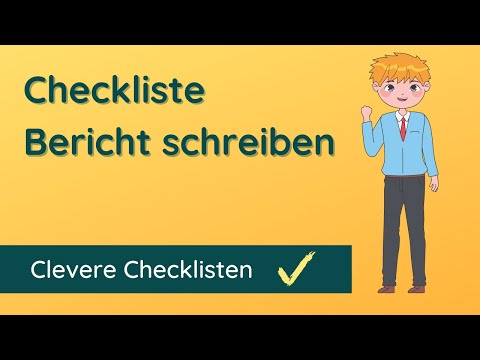 Checkliste ✅ Bericht schreiben - Kontrolle leicht gemacht! Selbstkontrolle