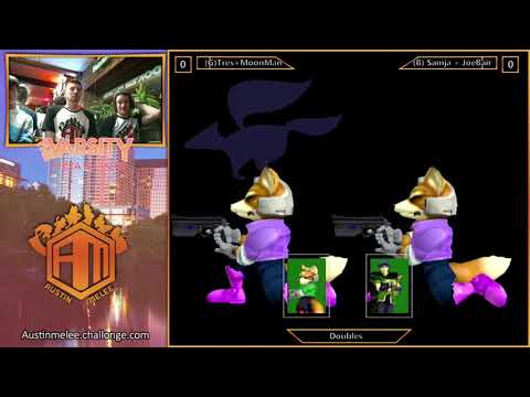 Tipp152 - Doubles LR1 - Samja+JoeBair(Fox+Falco) vs Tres+Moonman(Marth+Fox/Samus+Sheik)