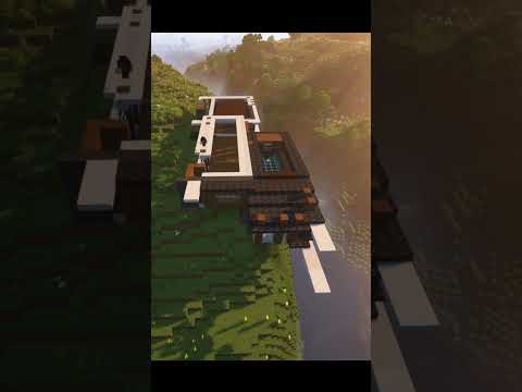 EPIC Modern Cliff House Build - Snowarq Minecraft Time-Lapse #short