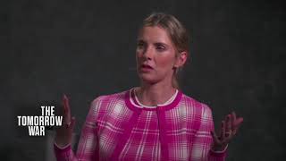 The Tomorrow War: Betty Gilpin Official Movie Interview | ScreenSlam video