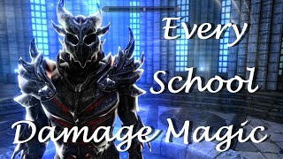 SKYRIM - EVERY SCHOOL DAMAGE MAGIC MOD