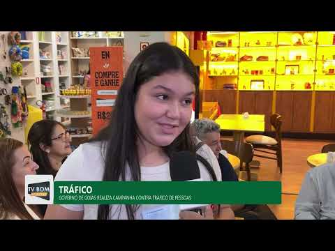 CAMPANHA CORAÇÃO AZUL DE PREVENÇÃO AO TRÁFICO DE PESSOAS, NO AEROPORTO INTERNACIONAL DE GOIÂNIA.