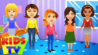 Five Strict Moms Nursery Rhyme | POPULAR NURSERY RHYME FOR KIDS AND CHILDREN