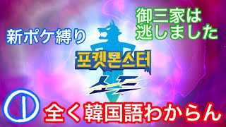 #01【ポケモン剣】様々な縛り付きで殿堂入り目指す【実況】韓国語