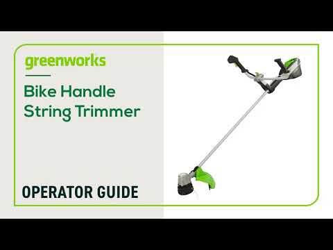 Operating your Greenworks Pro Bike Handle String Trimmer