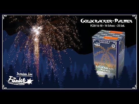 Cakebox 16Sh 30mm - "Goldcracker-Palmen" [Batch 2020]