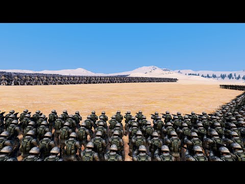 750 Modern Soldiers Vs 12,000 Giant Ogre Ultimate Epic Battle Simulator UEBS