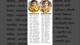 বাচ্চাদের ইসলামিক আনকমন নাম ২০২৫ #shortsfeed #beyanname #muslimnames #shorts
