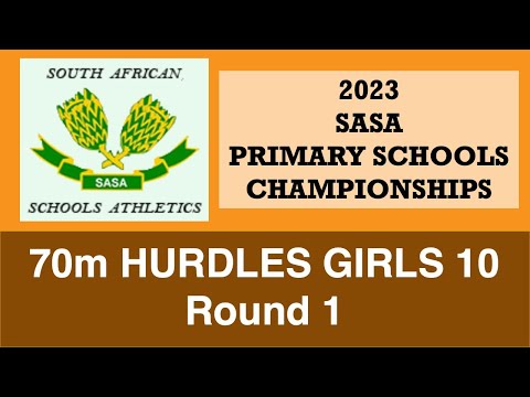 70m Hurdles Girls 10 Round 1 - 2023 SASA Primary Schools Championships, Pietermaritzburg