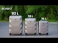 Набір валіз Bonro 2019 - 3 штуки (S, M, L), бежевий