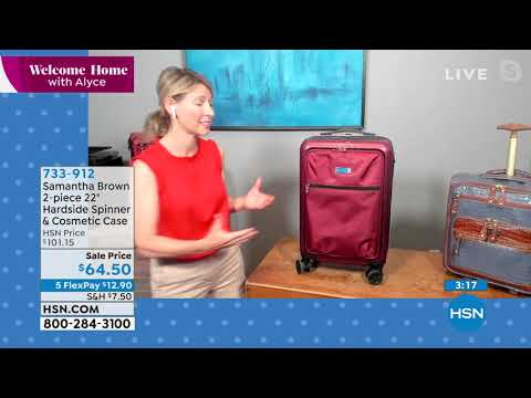 Samantha Brown 2piece 22" Hardside Spinner and Cosmetic ...