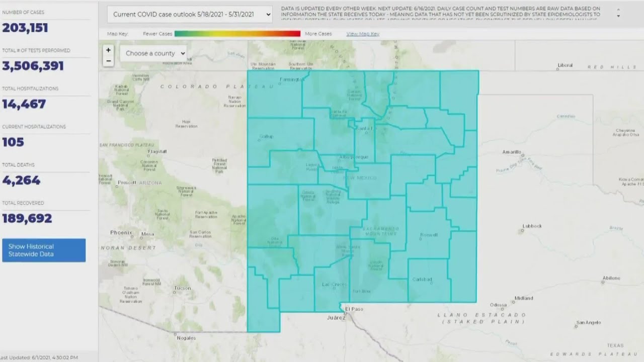 All of New Mexico's counties now in Turquoise Level