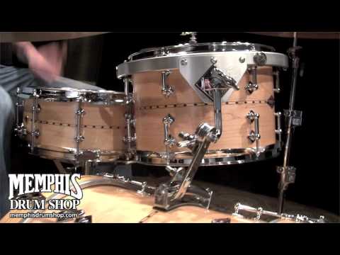 Craviotto Custom Shop Maple Solid Shell Drum Set - Natural (20" Bass Drum w/ Rail Mount)