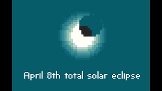 april 8th 2024 total solar eclipse but in a voxel game