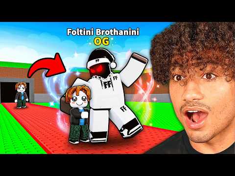 I Surprised My Little Brother With His FAVORITE YOUTUBER… (Steal A Brainrot)