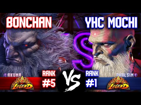 SF6 ▰ BONCHAN (#5 Rank Akuma) vs YHC MOCHI (#1 Rank Dhalsim) ▰ High Level Gameplay