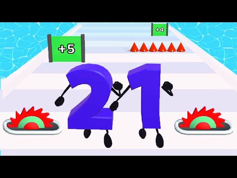 Satisfying Games⭐ SCALE NUMBER RUNNER  - New Shape Jelly Walkthrough Games Mobiles (Part 1)