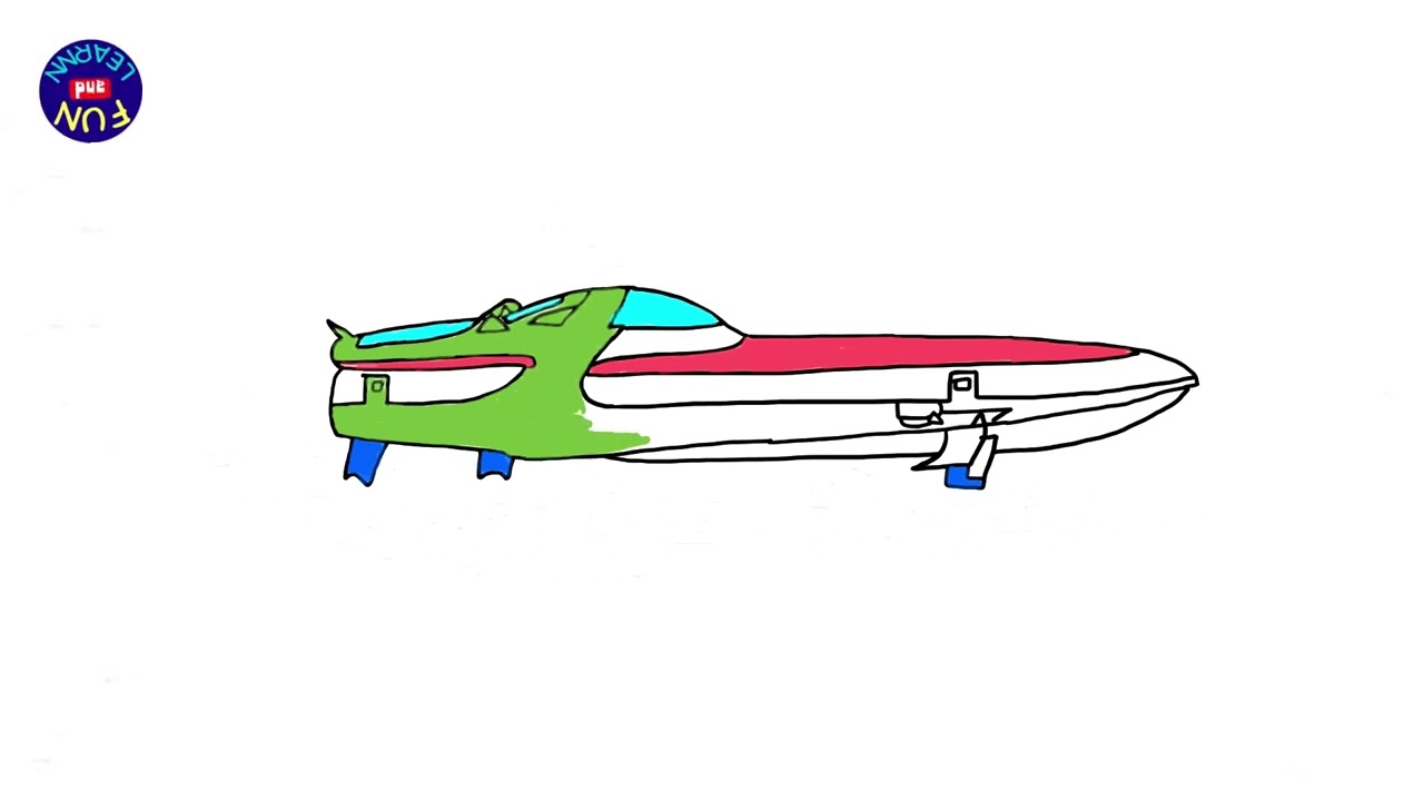 How to Draw a Hydrofoil Boat in 2 Minutes! 🛥️ | Fun & Easy Step-by-Step Guide