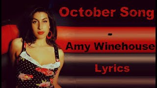 October song - Amy Winehouse (Lyrics/Letra)