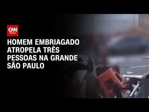 Homem embriagado atropela três pessoas em Jandira; uma pessoa morre | AGORA CNN