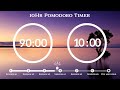 90 Minute Pomodoro Timer🌲Magic forest sound 📚10-Hour Study ⏱Pomodoro 90/10, 90 min x 6 sets