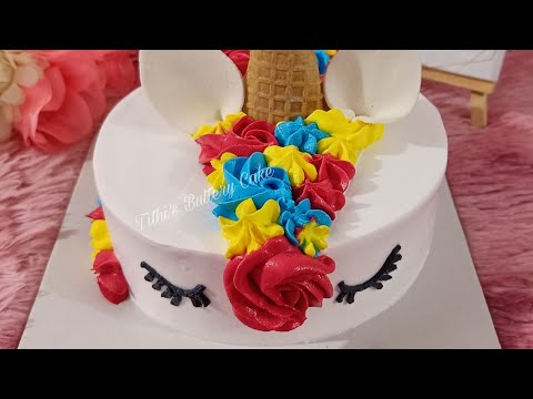 🦄 UNICORN THEME CAKE DECORATION TUTORIAL VIDEO..