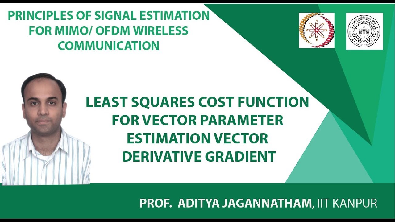 Least Squares Cost Function for Vector Parameter Estimation Vector Derivative  Gradient