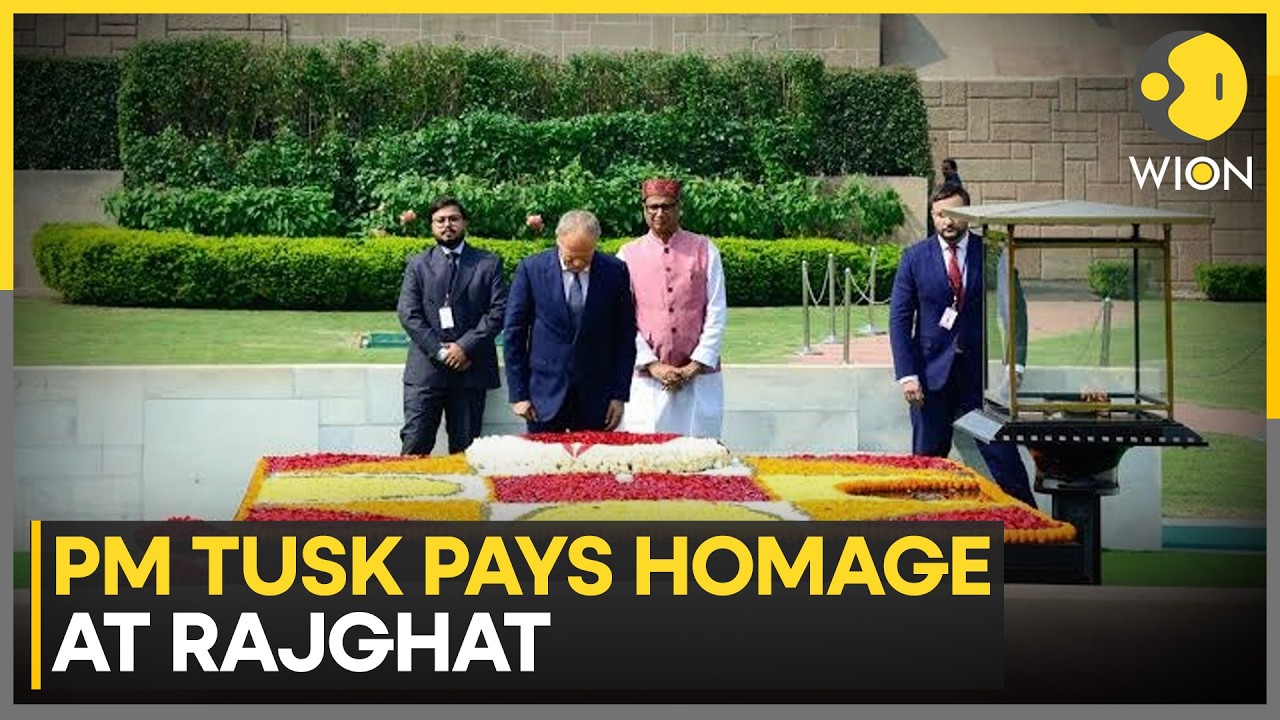 PM Modi-Tusk Meet: Tusk Pays Tribute to Mahatma Gandhi at Rajghat | WION