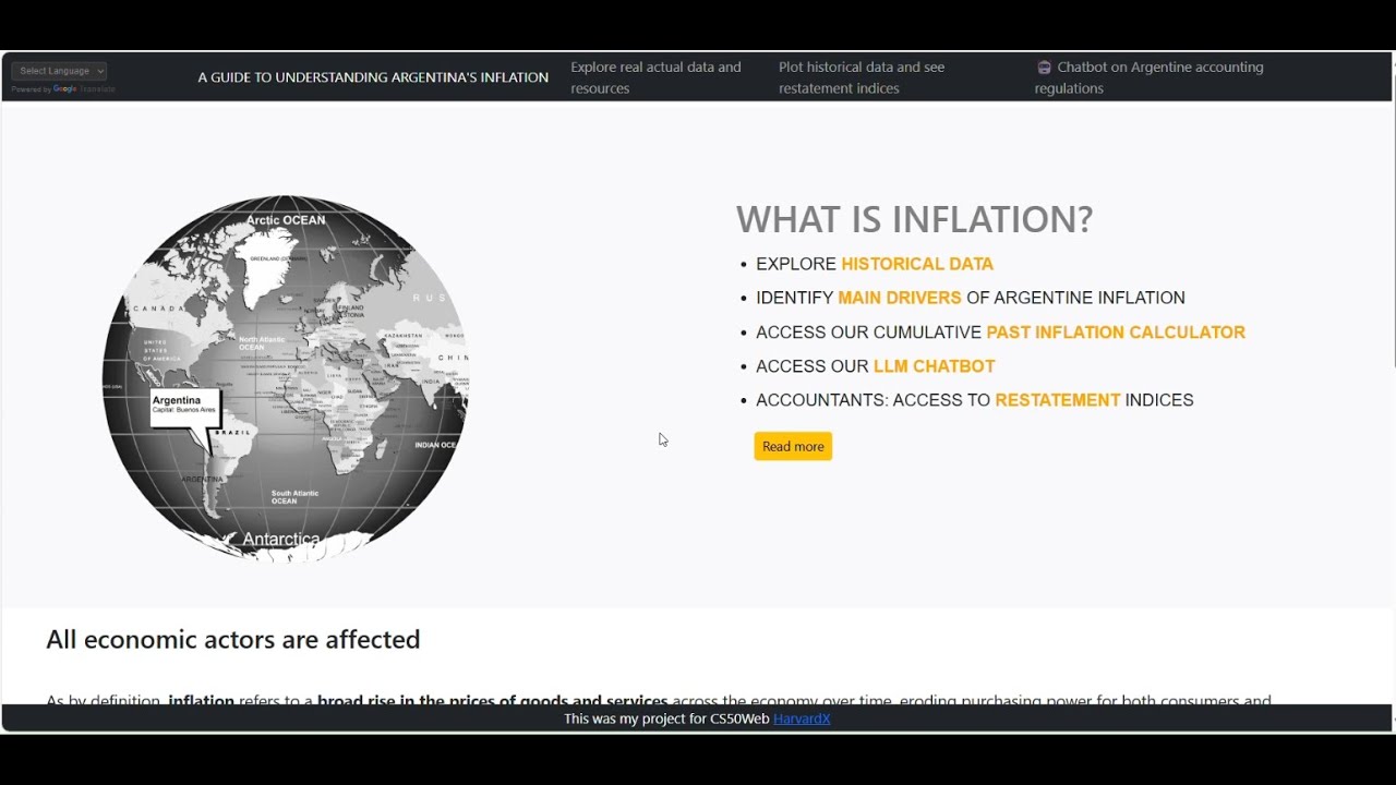 HarvardX - CS50's Web Programming with Python and Javascript - Capstone - Ainflation