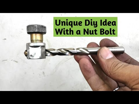 Unique DIY Idea with a Nut Bolt,Drill Bit Sharpener Tool