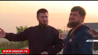 Рамзан  Кадыров посетил объекты строительства Беноя