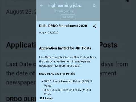 Dlrl drdo recruitment 2020