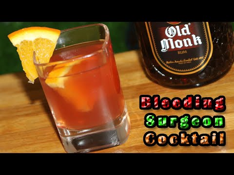 How To Make Old Monk Rum Cocktails || Bleeding Surgeon Cocktail Recipe || Miniature Bartender