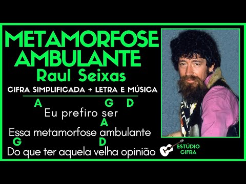 METAMORFOSE AMBULANTE -  RAUL SEIXAS l Cifra Simplificada Letra e Música Como Tocar Violão Guitarra
