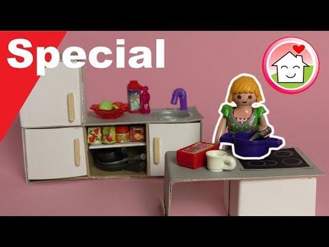 Playmobil deutsch - Pimp my PLAYMOBIL - Küche selber machen - DIY Familie Hauser