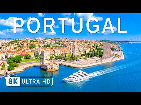 Portugal 8K Drone Footage | Lisbon Bay, Seaside Towns & Atlantic Dreamscape UHD