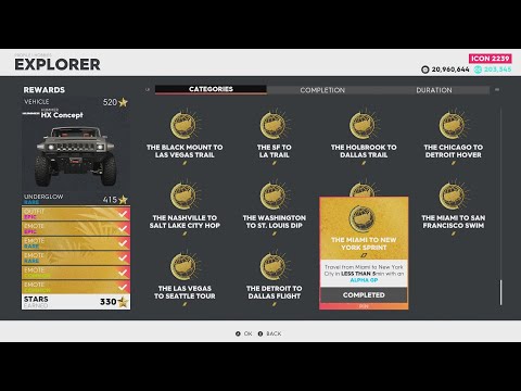 The Crew 2 Hobbies (Explorer): All Travel challenges