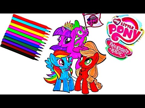 My Little Pony Coloring Book Videos MLP Coloring Pages Kids Fun Art Activities Kids Balloons Toys Video