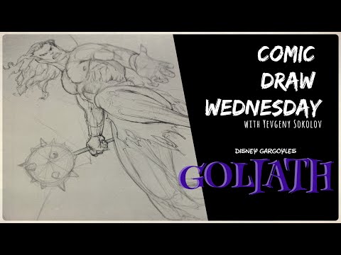 Comic Draw Wednesday - Goliath {Disney Gargoyles}
