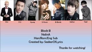 Block B - NalinA (color coded Han/Rom/Eng) lyrics