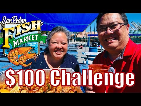 $100 SEAFOOD TRAY CHALLENGE | San Pedro Fish Market