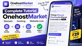 OnehostMarket Complete Tutorial 2026 | Domain + Hosting Purchase & Web