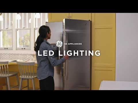 GE Appliances Side-by-Side Refrigerator with LED Lighting